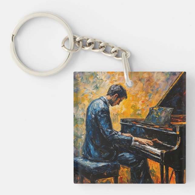 Pianospelare - Oljemålning (Framsidan)