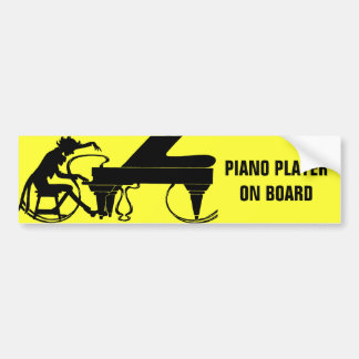 Pianospelare ombord! bildekal