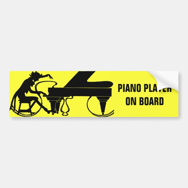 Pianospelare ombord! bildekal (Framsidan)
