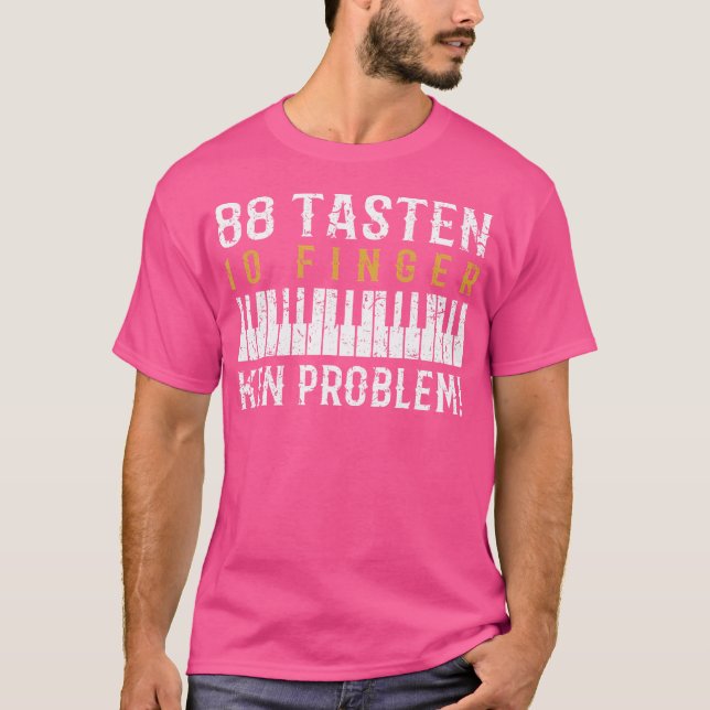 Pianospelare Pianomusiker Keyboardpresent Piano T Shirt (Framsida)