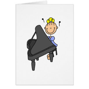 Pianospelarekort Hälsningskort