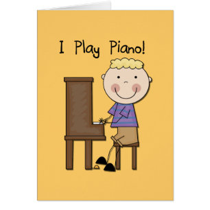 PianospelareTshirts och gåvor Hälsningskort