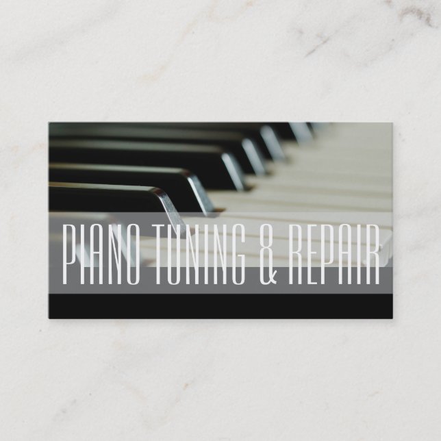 Pianostämning & reparation Musiklärare Företag Visitkort (Framsida)