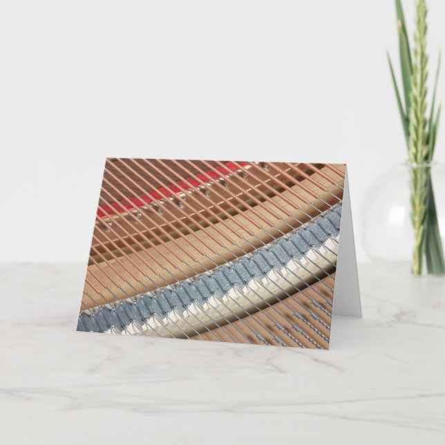 Pianosträngar - Tomt anteckningskort (Framsida)