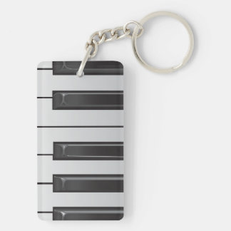 Pianot stämm den tvåsidiga rektangeln Keychain