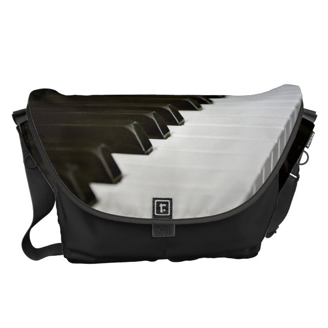 Pianot stämm messenger bag L för musikälskare (Framsidan)