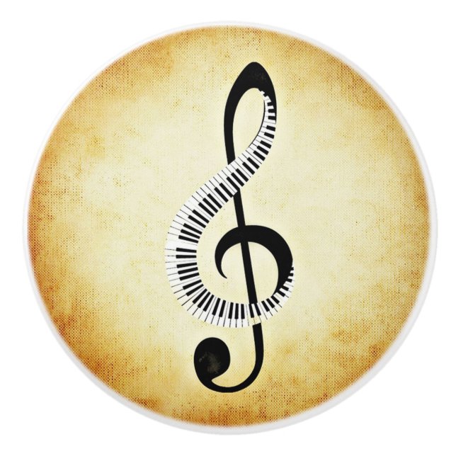 Pianot stämm, och musikalen noterar knoppen knopp (Framsidan)