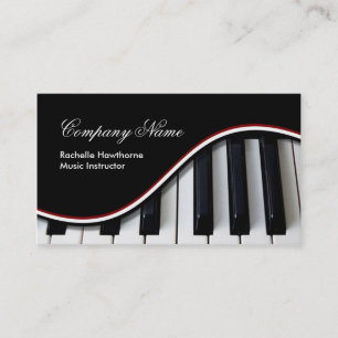 Pianot stämm röd musikvisitkort~ visitkort