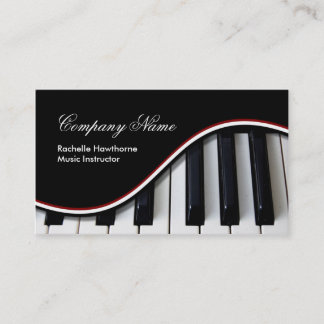 Pianot stämm röd musikvisitkort~ visitkort