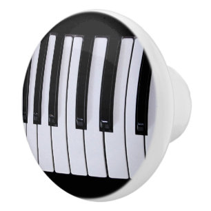 Pianot stämm svartvitt knopp