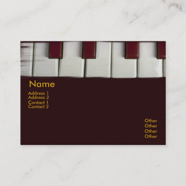 Pianot stämm visitkorten visitkort (Framsida)