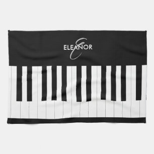 Pianotangent Musiker Musik Anpassad Monogram Kökshandduk