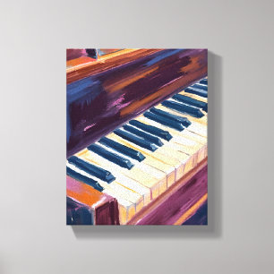 Pianotangent Pianist Målning Canvastryck