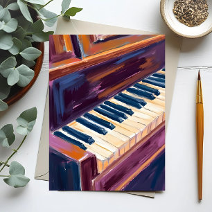 Pianotangent Pianist-målning Vykort