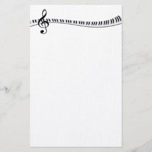Pianotangentbord och G-Klav Brevpapper