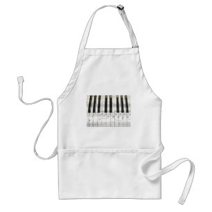 Pianotangentbord och musik noter förkläde