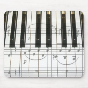 Pianotangentbord och musik noter musmatta