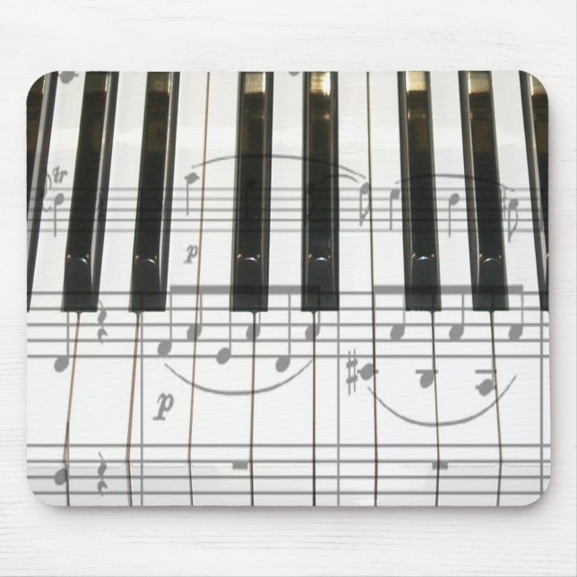 Pianotangentbord och musik noter musmatta (Framsidan)