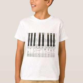 Pianotangentbord och musik noter t shirt