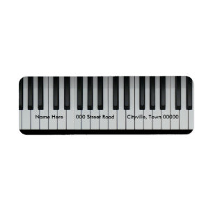 Pianotangentbord Returadress Etikett