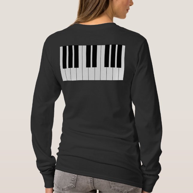 Pianotangentbord T-shirt (Baksida)