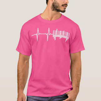 Pianotangentbord Vintage Hjärtbeat T Shirt