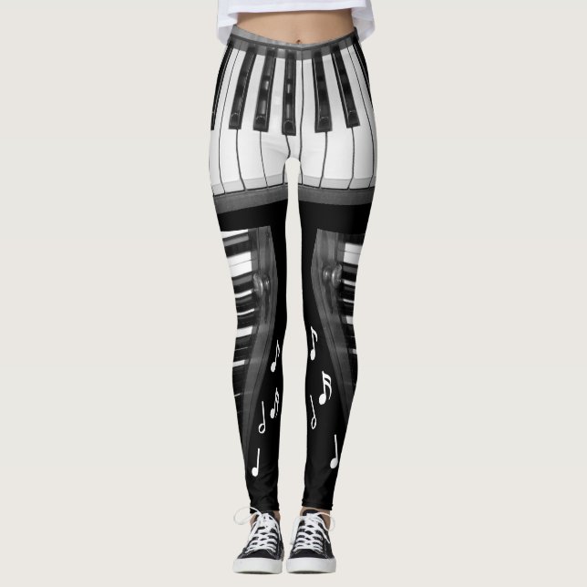 Pianotangentborddamasker Leggings (Framsida)