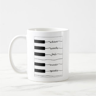 Pianotangentbordmugg med inspirera citationstecken kaffemugg