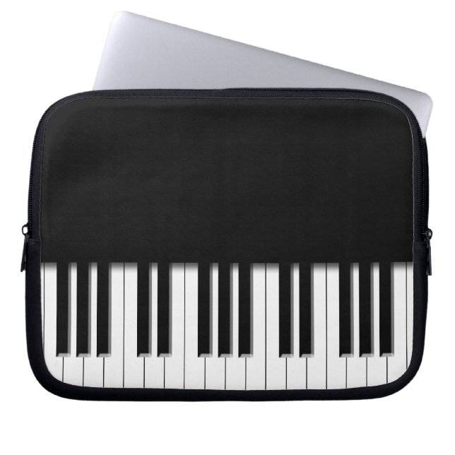 Pianotangentbordnycklar Laptop Sleeve (Framsidan)