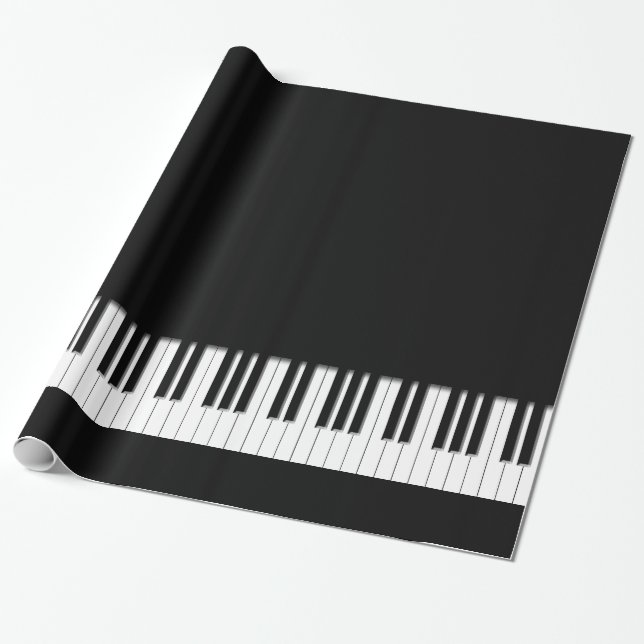 Pianotangentbordnycklar Presentpapper (Utrullad)