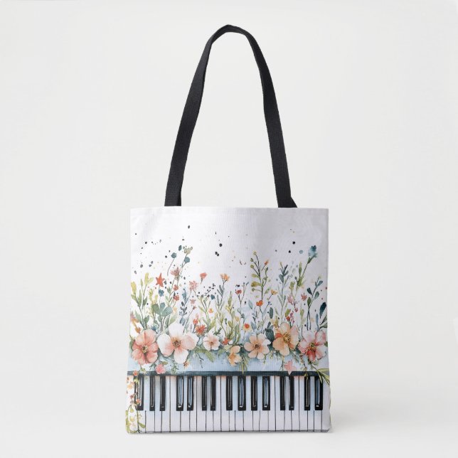 Pianotangenters blomsterbukett 2 tygkasse (Framsida)