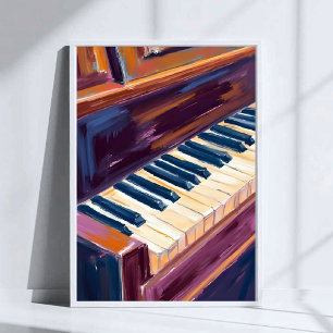 Pianotangentpianistmålning Poster