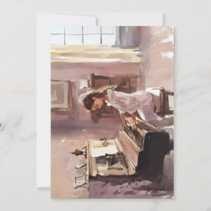 Pianoteknik i vattenfärger julkort