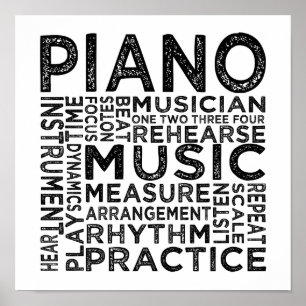 Pianotypografi Poster