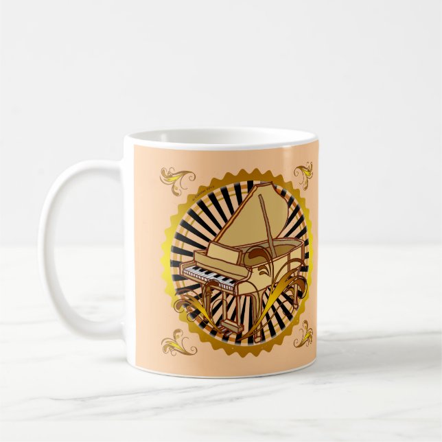 Pianovirvlar Kaffemugg (Vänster)