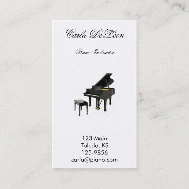 Pianovisitkort Visitkort (Framsida)