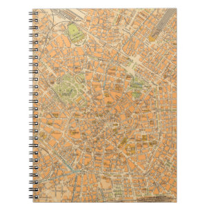 Pianta di Milano - Karta i Milano, Italien Anteckningsbok
