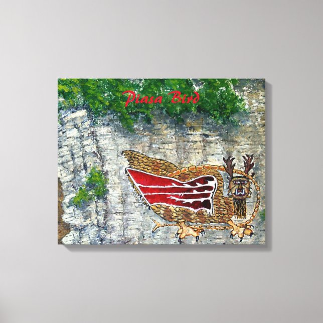 Piasa Bird Illinois Native American Legend Canvastryck (Framsida)