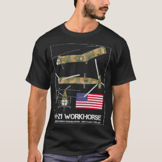 Piasecki H21 Workhorse American Cargo Helicopter D T Shirt