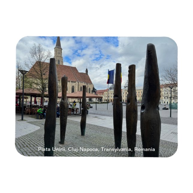 Piata Unirii, Cluj-Napoca, Rumänien, på en Magnet (Horisontell)