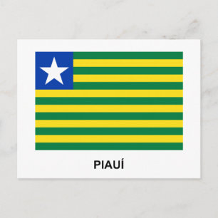 Piauí, Brasilien Flagga Vykort