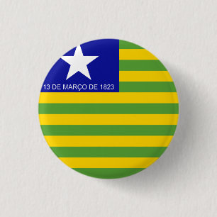 Piauí den brasilianska statlig flagga knäppas knapp