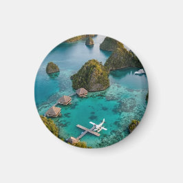 Piaynemo Raja Ampat Öarnas Paradisiska Utsikt Kons Magnet
