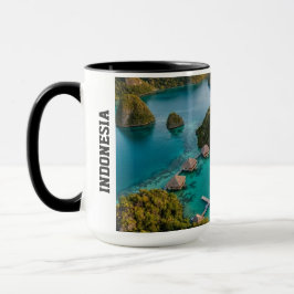Piaynemo Raja Ampat Öarnas Paradisiska Utsikt Kons Mugg