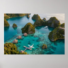 Piaynemo Raja Ampat Öarnas Paradisiska Utsikt Kons Poster