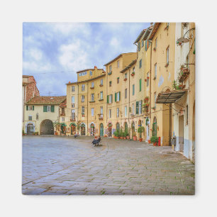 Piazza Anfiteatro, Lucca stad, italien Magnet