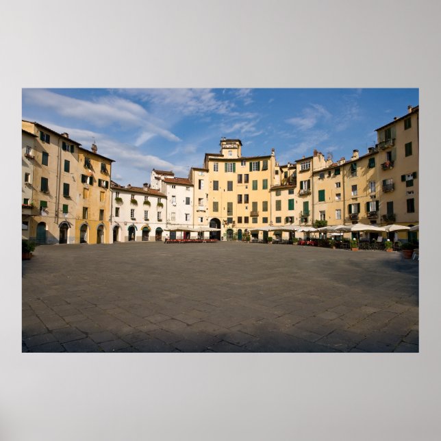 Piazza Anfiteatro Squi Lucca - Toskana, Italien Poster (Framsidan)