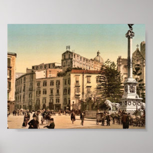 Piazza av Martiri, Naples, italienklassiker Poster