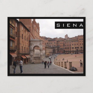Piazza del Campo, Siena Black ram-vykort Vykort