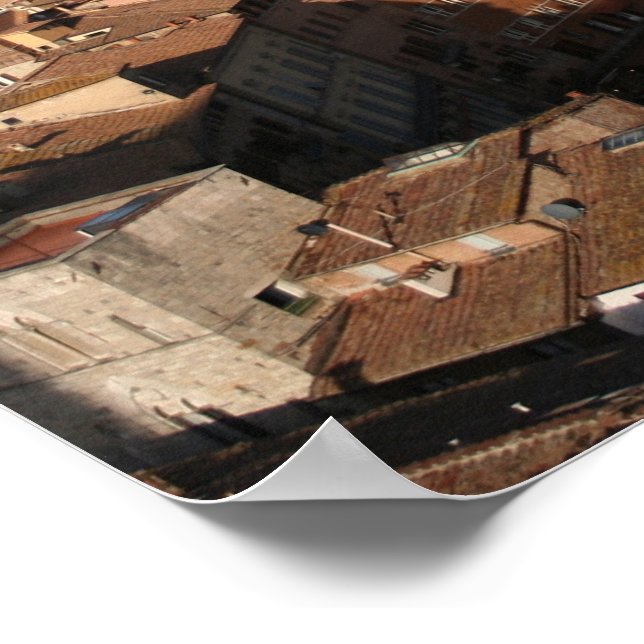 Piazza del Campo Siena Italia Poster (Hörn)
